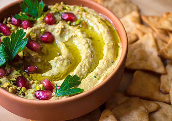 Houmous à la pistache