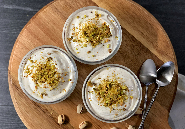 Gâteau au fromage à la pistache et à la cardamome 