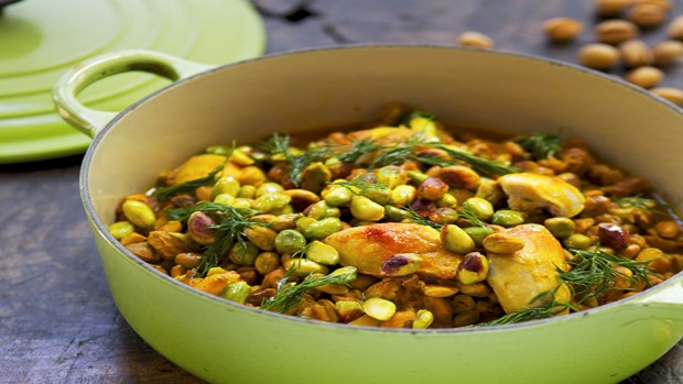 Kermani-Style Pistachio and Dill Braise