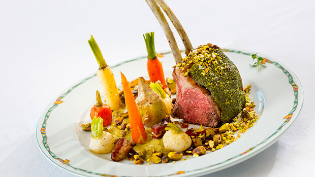 Purée de pistaches et d'ail vert