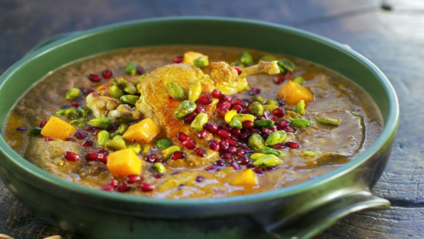 Pomegranate and Pistachio Braise
