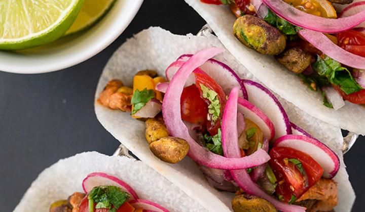 Tacos aux pistaches et au jicama 