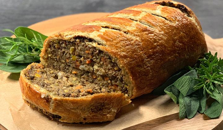 Wellington végétalien aux pistaches et champignons portabella 