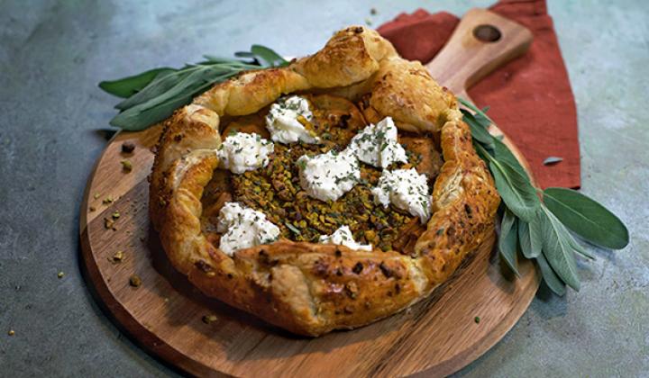 GALETTE DE PATATES DOUCES À LA PISTACHE