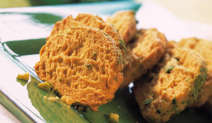 Croustilles aux pistaches américaines et au fromage