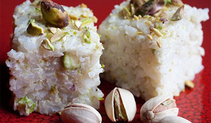 Gâteaux de riz à la pistache