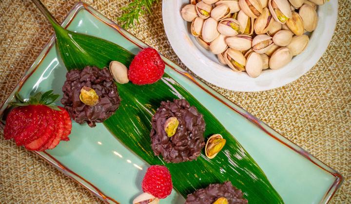 Barres de chocolats à la pistache