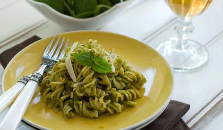 Pesto à la pistache et ses pâtes sans gluten 