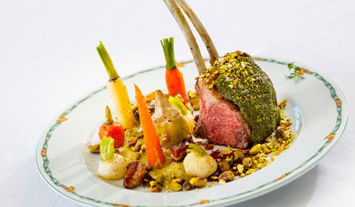 Purée de pistaches et d'ail vert