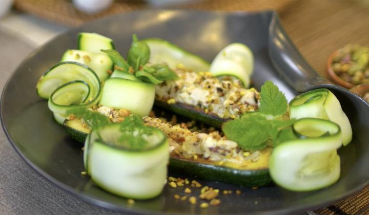 Gratin de courgettes et de pistaches